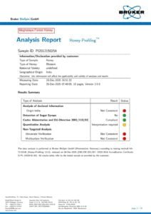 Meghalaya Forest Honey - Bruker Report